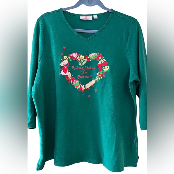 Quacker Factory Holiday Shirt - Picture 1 of 8
